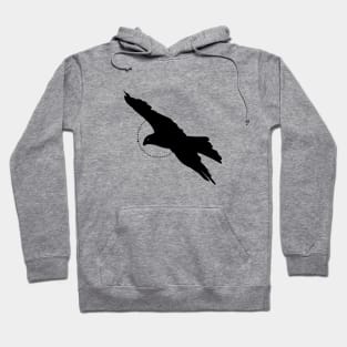 Eagle Line Art tattoo geometric circle design Hoodie